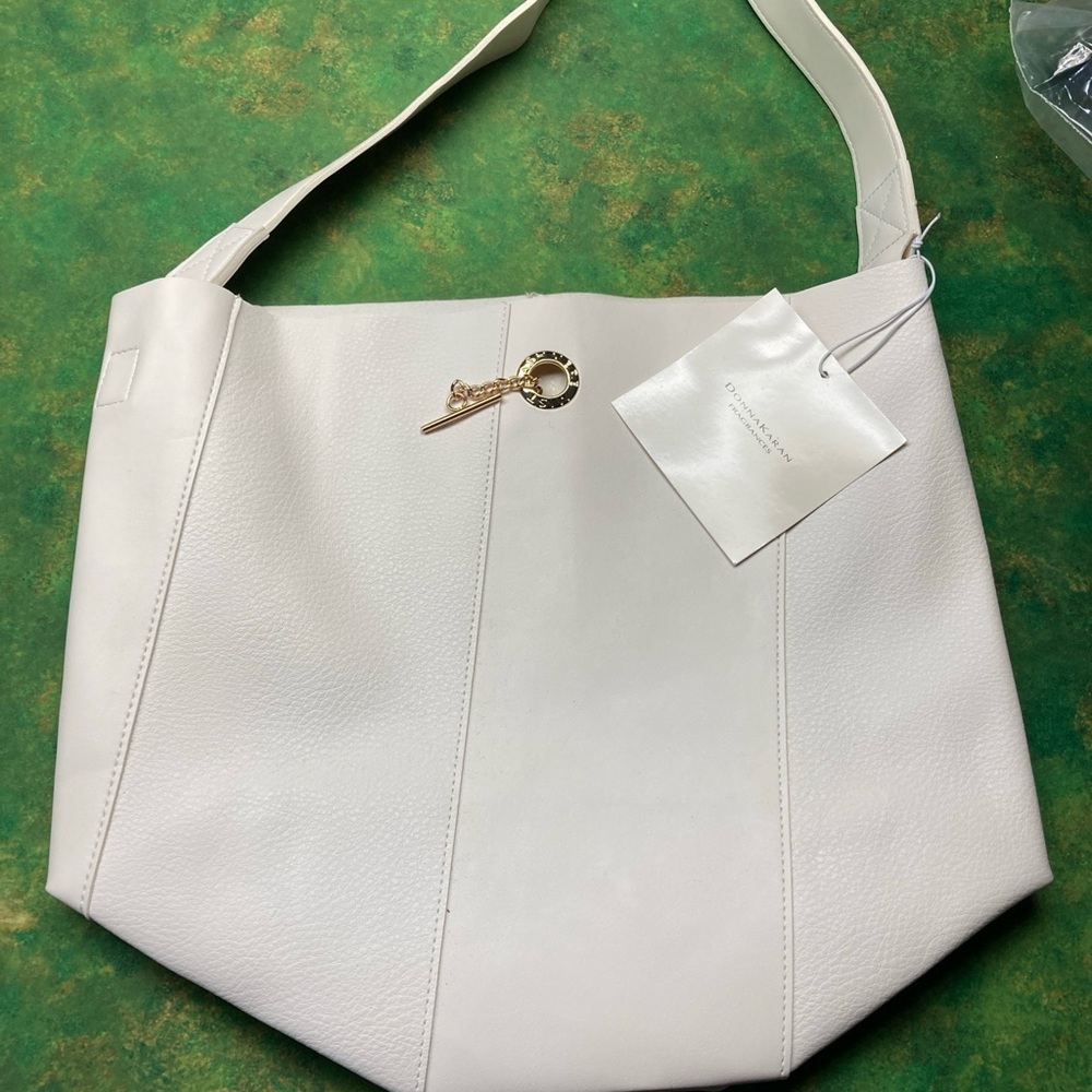 Minimalist White Textured Leather Shoulder Bag